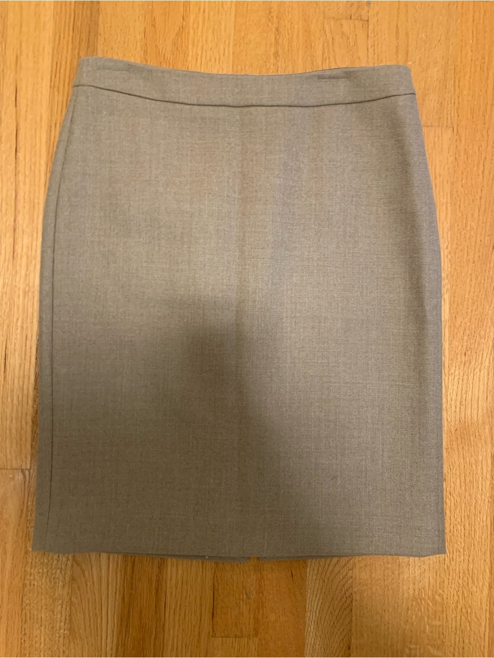 J.Crew No. 2 Pencil Skirt in Double-Serge Wool Beige Size 10